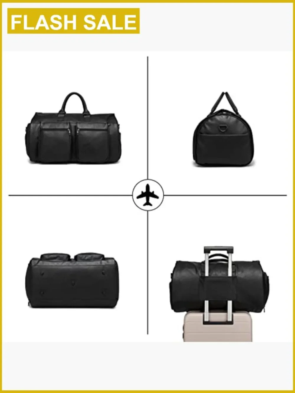 Convertible Travel Garment Bag 2-in-1 Carry On Duffel Suit Bag for Men Women
